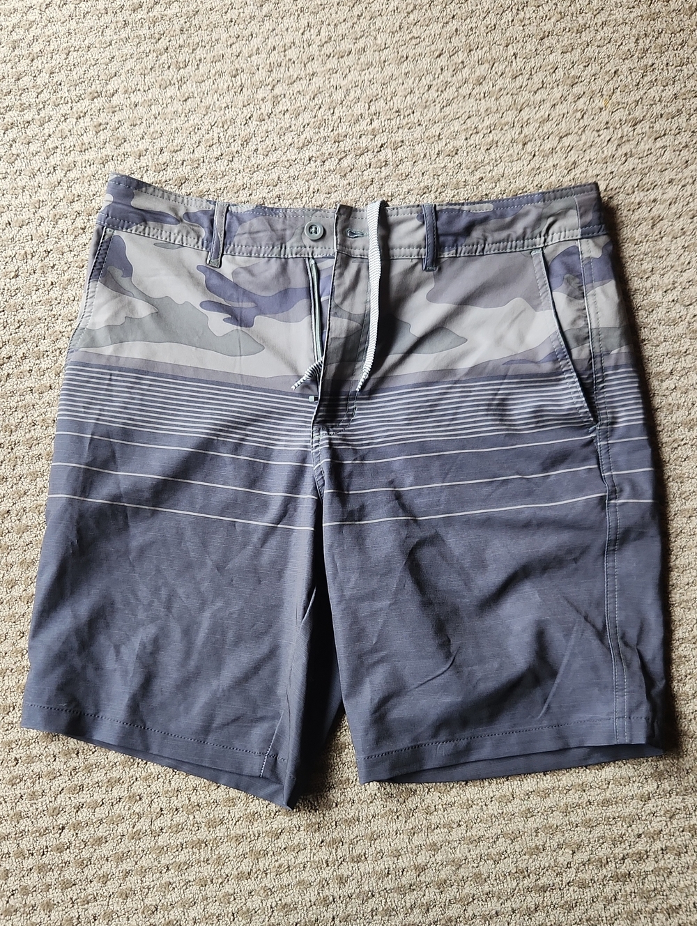 Camo Striped Men's Swim Trunks